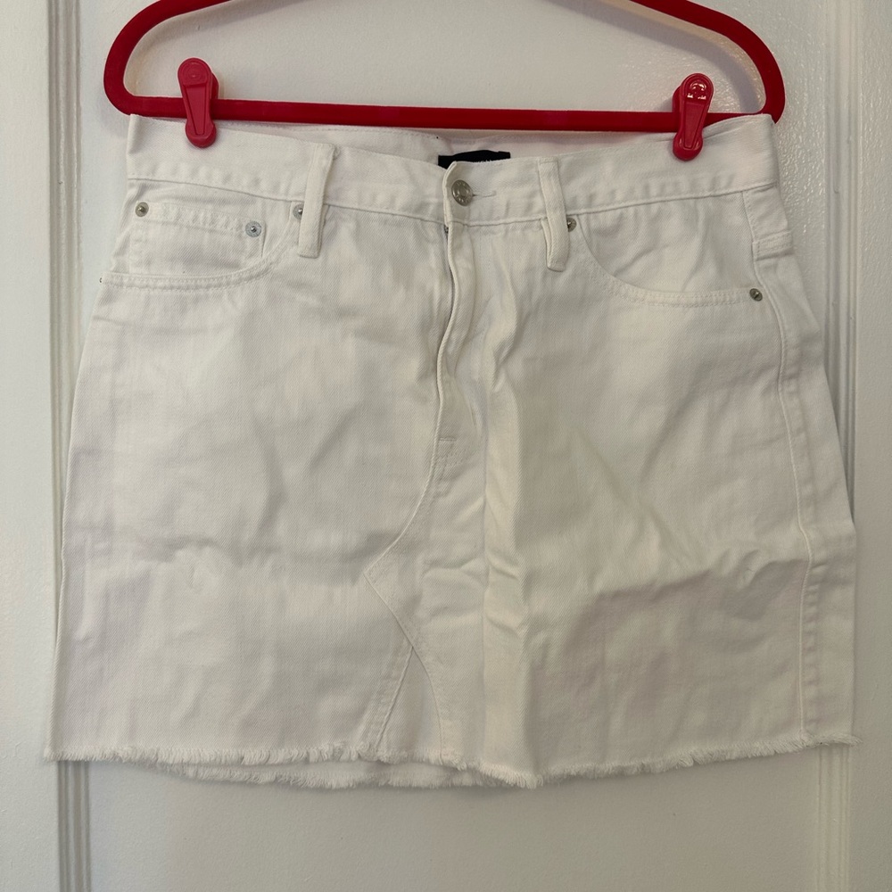 Brand new white denim J. Crew skirt, size 30